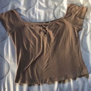 Off the shoulder crop